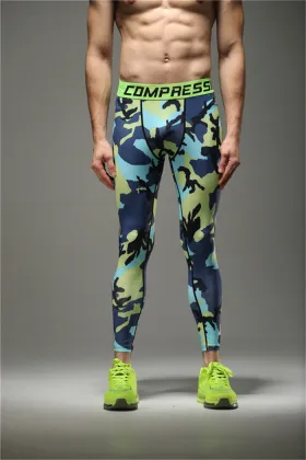 Men Sports pants Quick Dry gym compression leggings