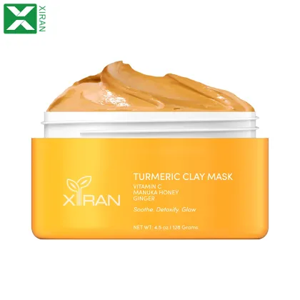 Organic Turmeric Clay Mask for Skin Brightening, Acne & Blackhead Removal