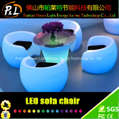 Sedia di plastica LED Bar caffè giardino balcone