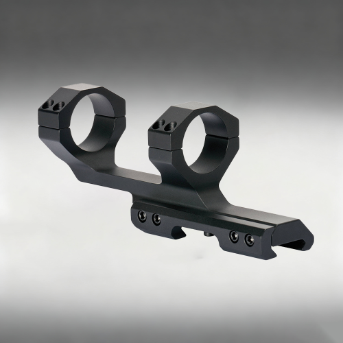 Изготовленное на заказ крепление для оптического прицела из черного алюминия
