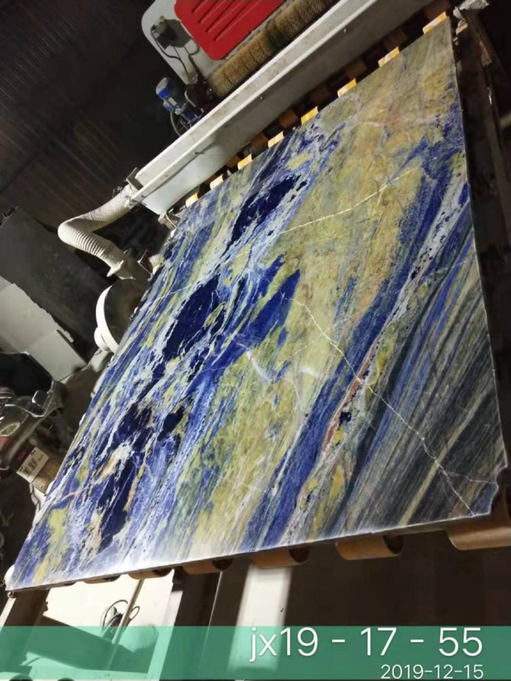 Blue Sodalite Slab Wall