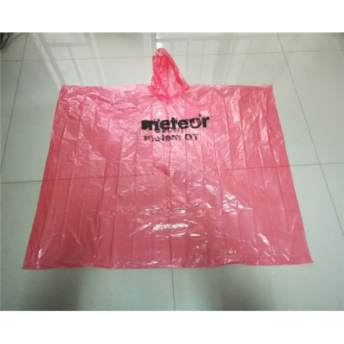 Recycelbarer Kapuzen-Regenponcho für Damen mit Logo