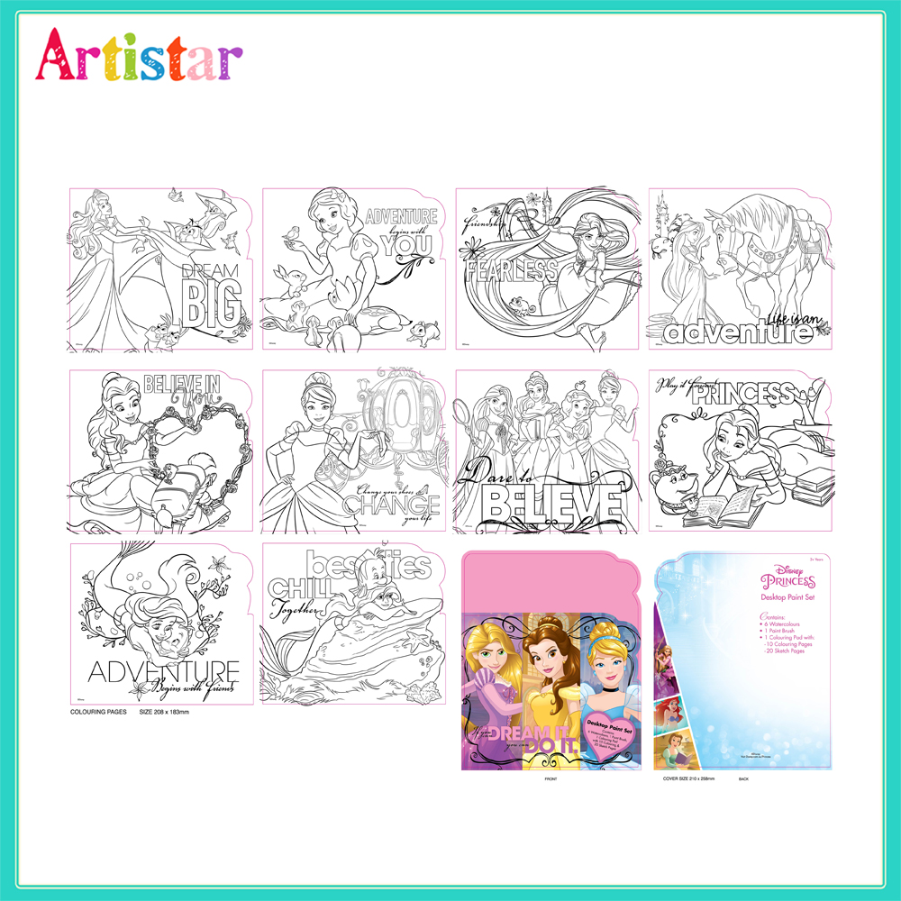 Disney Princess Colouring Set 03