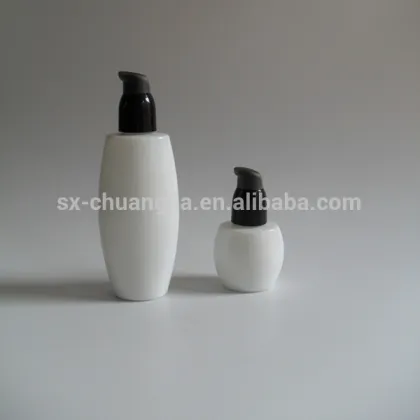 cosmetic opal series flat glass bottle cream glass jar