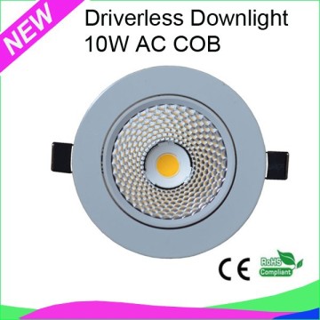 dew design 10W LED driverless downlight AC COB downlight