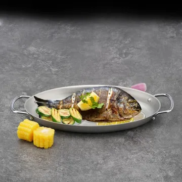 Enamel Metal Fish Steaming Pan Fish Frying Pan Fish Pan Offered