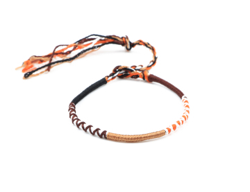 braided blue & red string colorful silk thread bracelets bangles