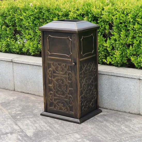Wholesale Cast Iron Outdoor Waste Bin - Cast Aluminum Trash Can