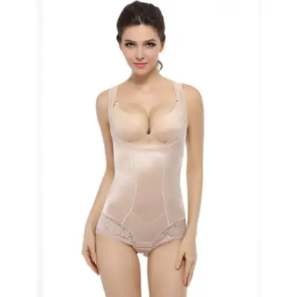 Underwear Bodysuit Slimming Corset Underbust Body Waist Abdomen Lace Postpartum Control Shaper Briefs Pants