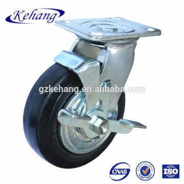 China supplier industrial swivel casters for trolley,5"/6"/8" cast iron wheels rubber wheel 8 inch,