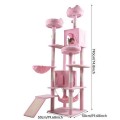 キャットツリータワースクラッチパッド高級木製屋内多層クライミングコンドミニアムスリーピングネストアクティビティセンターモダンカートン