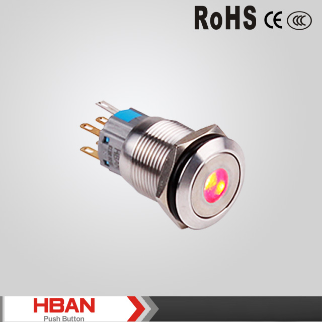 CE RoHS (19mm) DOT-Illumination Momentary LED Pushbutton Switches