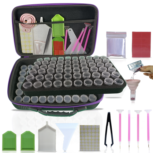 Discount Diamond Painting Kit 120 Bottles Diamond Beads Storage Suitcase Supplier