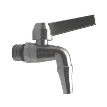 Polished Chrome Brass Bibcock with Aluminium Short Lever for Outdoor Garden Water Tap