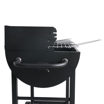 Bbq Charcoal Grill Outdoor Kitchen Black Windshield Grill Trolley Rectangular Charcoal Barbecue Grill Manufactory