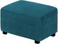 Stretch Rectangle Folding Storage Covers Ottoman Slipcovers