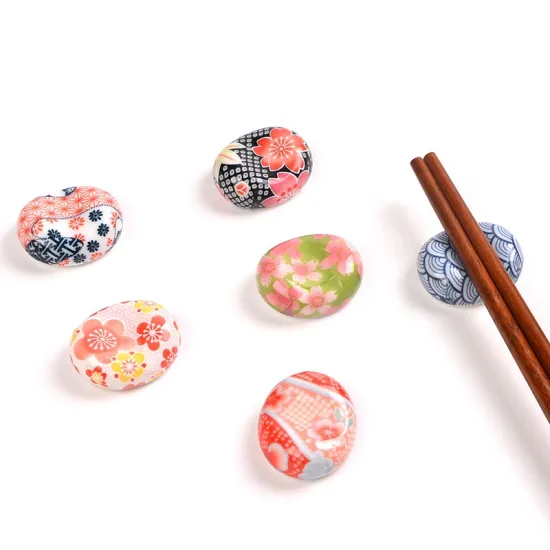 Fashionable ZAKKA Custom Ceramic Oval Chopstick Holder