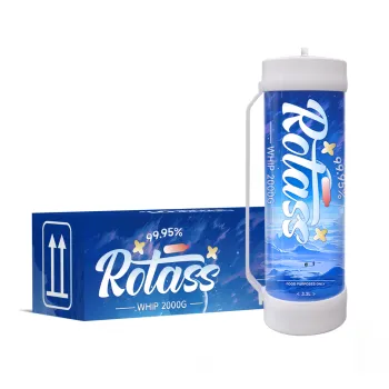 Rotass 3.3L Cream Charger Tank (2000g) - 99.95% Pure Whipped Cream Charger with EU Distributor