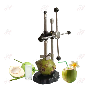 Manual Coconut Opener - Four Handles Fresh Coconut Punch 30mm Hole Machine