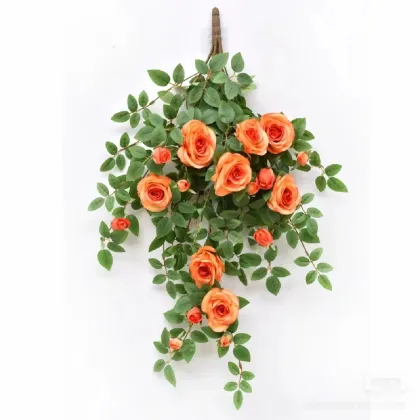 Hanging Artificial Rose Vine Rattan for High-Quality Garden Decor