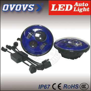 OVOVS compass daytime running light LIGHT BLUE 40W 7" halo headlight
