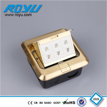 Grounding socket with triple socket
