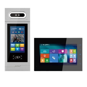 TCP/IP 1080P 7 Inch Display Video Intercom System with IP Video Phone, Door Access Control and Keypad on Cat5E Cable
