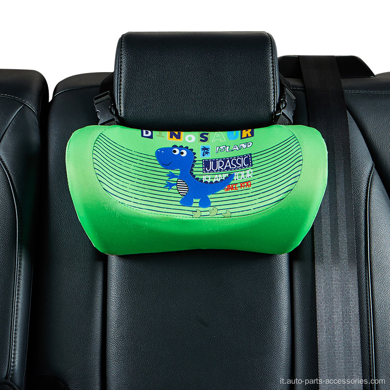 Cuscino per auto regolabile da cartone animato per bambini in memory foam