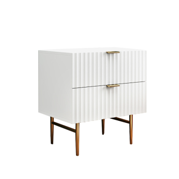 Modern Luxury White Nordic Bedroom Furniture: Wood Nightstands, Corner Cabinet, Bedside Tables