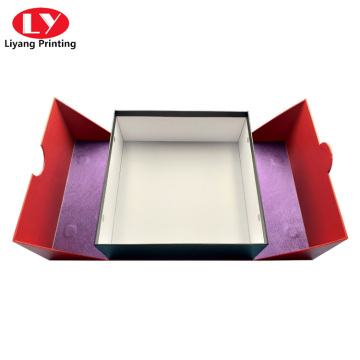 custom color shoe cardboad packaging box double door