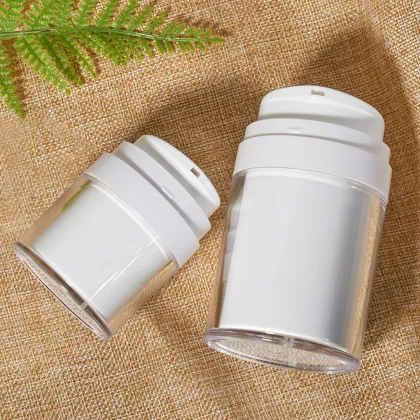 Pearl White Airless Face Cream Jar