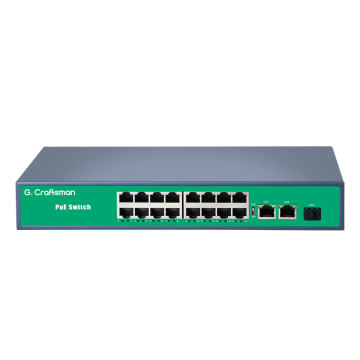 GC-Q1621A G.craftsman 16 Port POE IP Network Switch with 1000Mbps and SFP Ports for CCTV