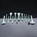 17 PCs Aqua Green Make -up -Bürstenset