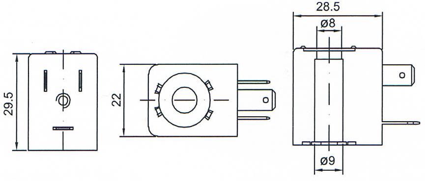 Dimension of BB09029516 Solenoid Coil: