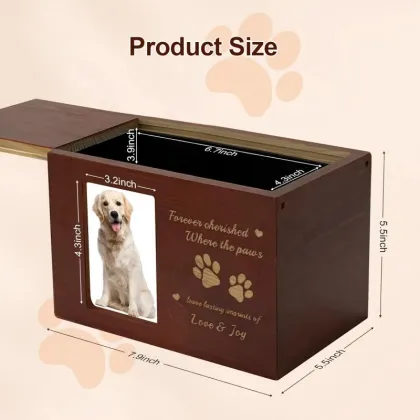 Pet Urns with Hair Keepsake Box for Dogs and Cats