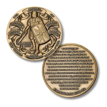 Armor of God Shield St. Michael Challenge Coin
