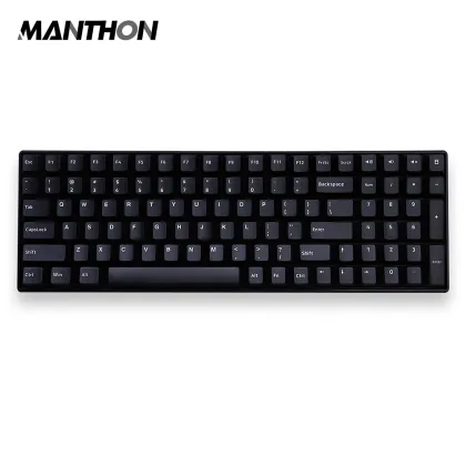 White on Black PBT Double Shot Keycaps for Filco Cherry Ducky iKBC Mechanical Gaming Keyboard