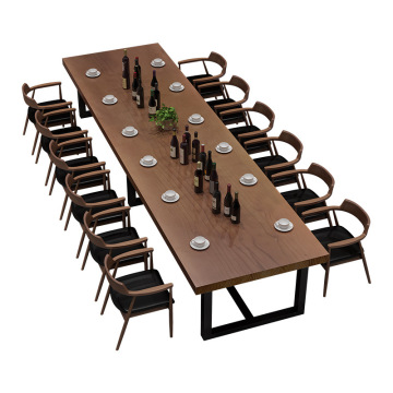 Table à manger nordique en bois personnalisé en gros moderne en bois rectangulaire moderne en bois de chêne