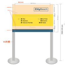 Egyéni WayFinding System Celation Directory jel