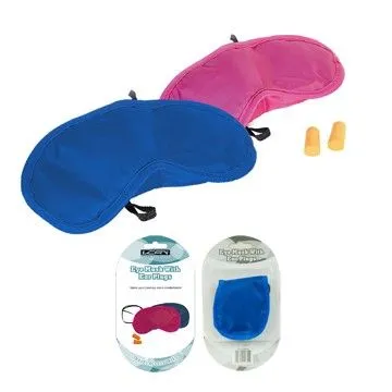 Eye mask with ear plugs