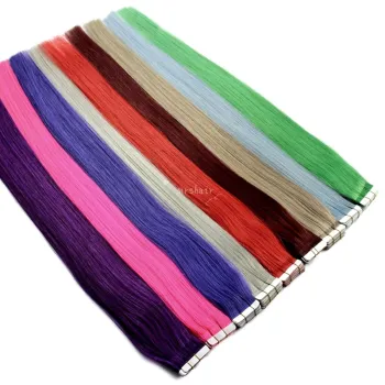 Seamless Dark Raw Double Sided Tape In 100% Remy Human Extensiones Best Hair Tape Extensions Invisible Hair Tape On