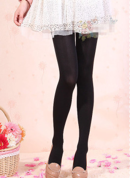 Candy Color Fashion Vertical Stripes Tights Spring Velvet Pantyhose 126