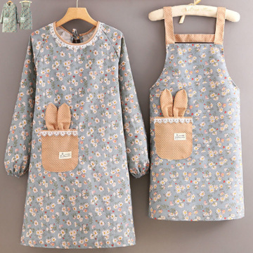 Oil-Proof, Stain-Proof, Dirt-Resistant Eco-Friendly Cotton Apron for Kitchen Cooking