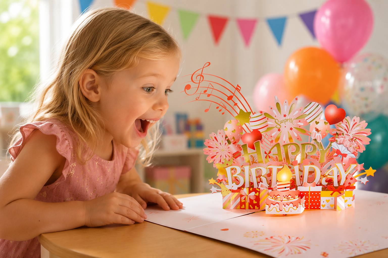 birthday sound light greeting card