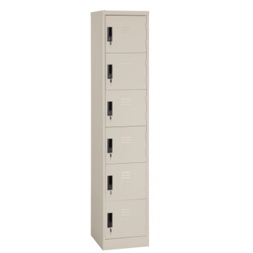 6-Compartment Metal Steel Locker: Versatile Office Furniture for Home, School, Living Room, Gym, Bathroom & Hotel
