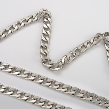 Stainless Steel Bag Chain Slider PurseAccessory Set - Silver Metal Chain