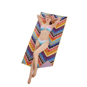 Serviette de plage en coton pure personnalisée