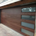 Porte de garage sectionnelle en aluminium en aluminium en bois électrique