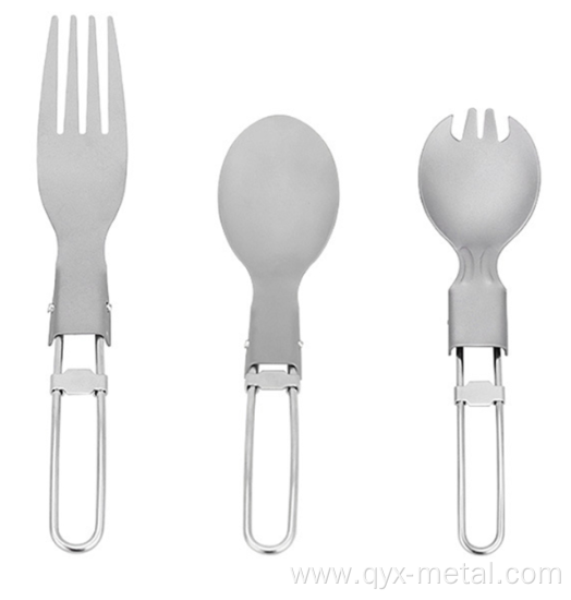 Three-piece Folding Titanium Tableware