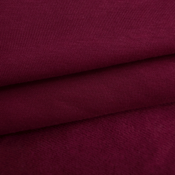 Wholesale Custom Plain Dyed Thermal CVC Cotton Polyester Hoodies Fleece Fabric 340gsm